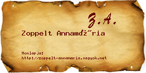 Zoppelt Annamária névjegykártya